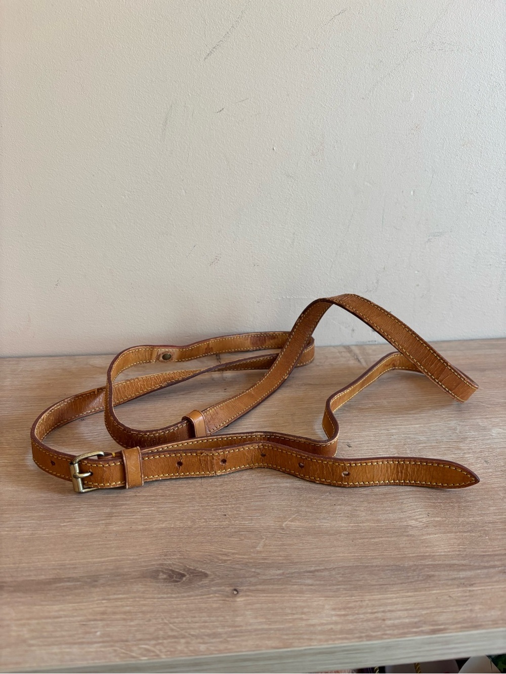 Classic Tan Leather Strap Belt